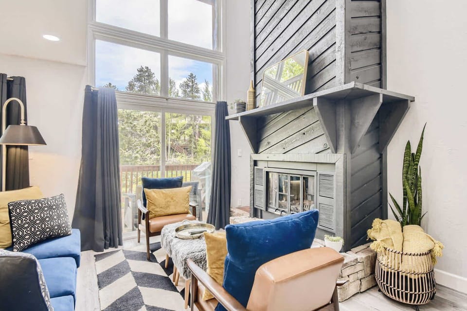 Townhome, Multiple Beds, Garden View (A-F-101HD) | Living area | Fireplace
