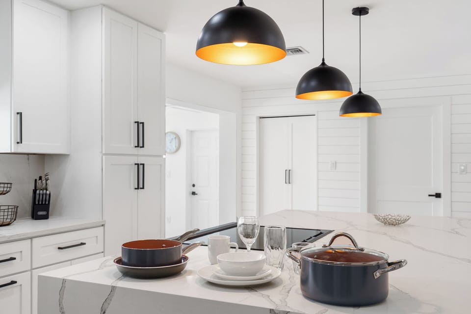 Family House, Patio, Pool View | Private kitchen | Highchair