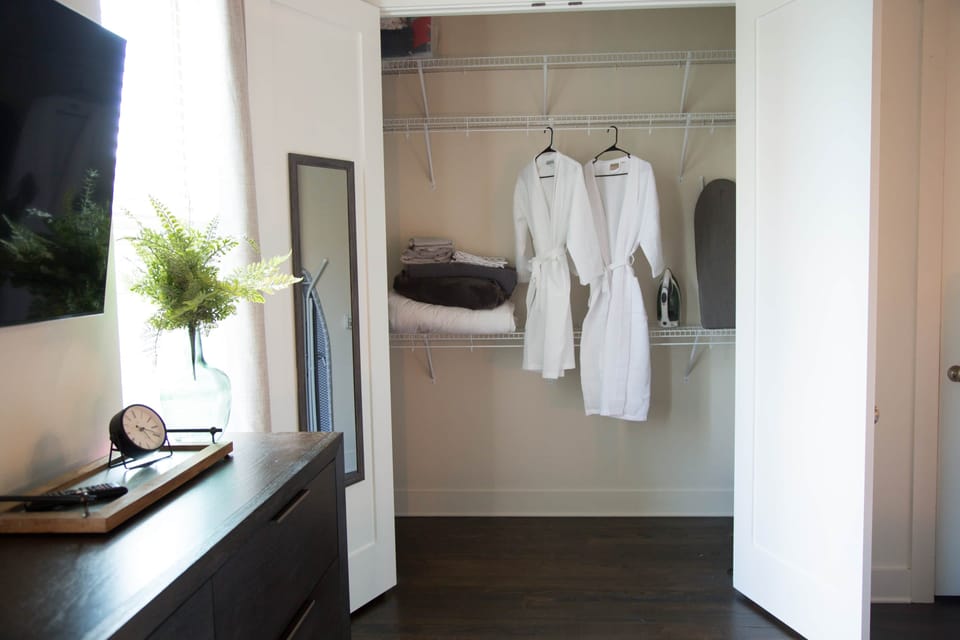 We've got you covered- plush guest robes are ready and waiting for you.
