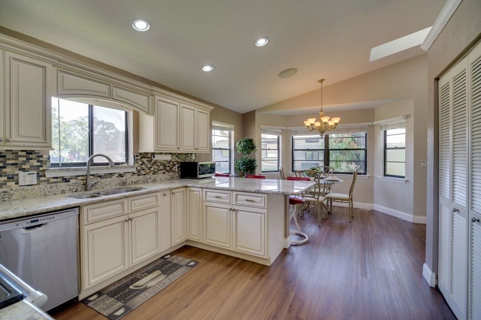 Kitchen | White Cabinetry | Granite Countertops