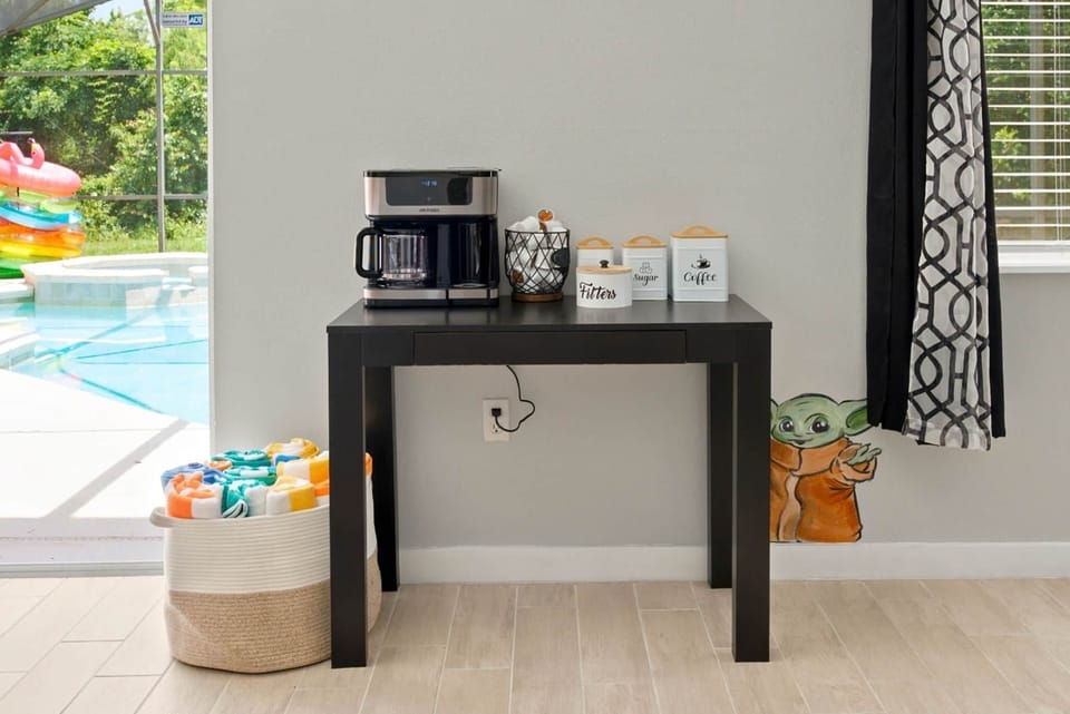 Coffee station.