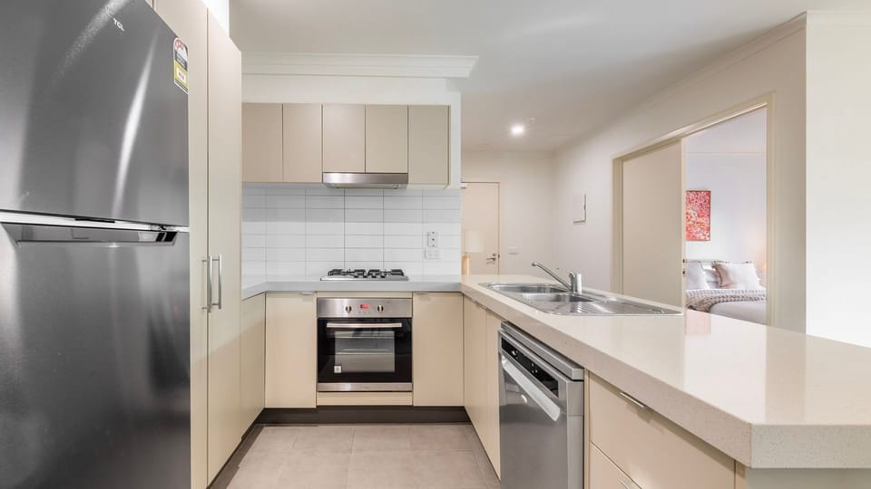Fully equipped kitchen with ample bench space for home cooking
