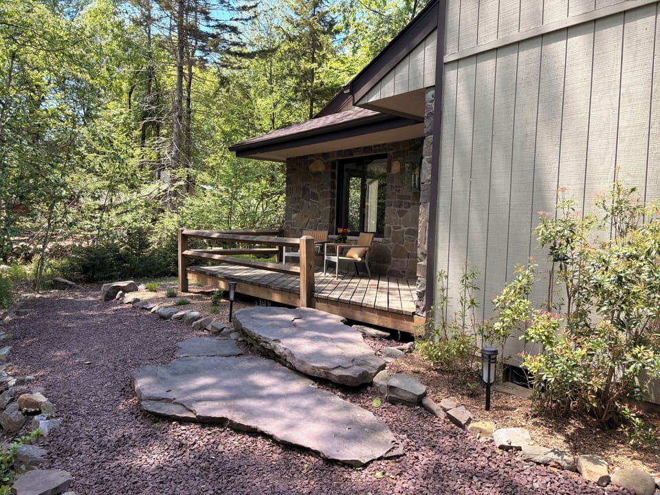 Mid-century home tucked into the Pocono woods on a quiet lane