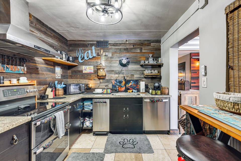 Kitchen | Single-Story Condo | Central Heating & A/C