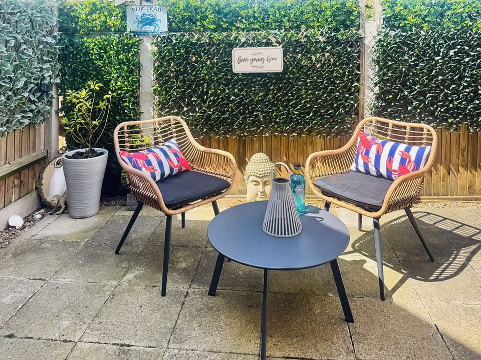 Sitting-out-area | The Salt Yard Villa 3 - Salt Yard Stays, Whitstable