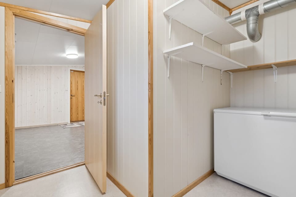 Storage room with freezer
