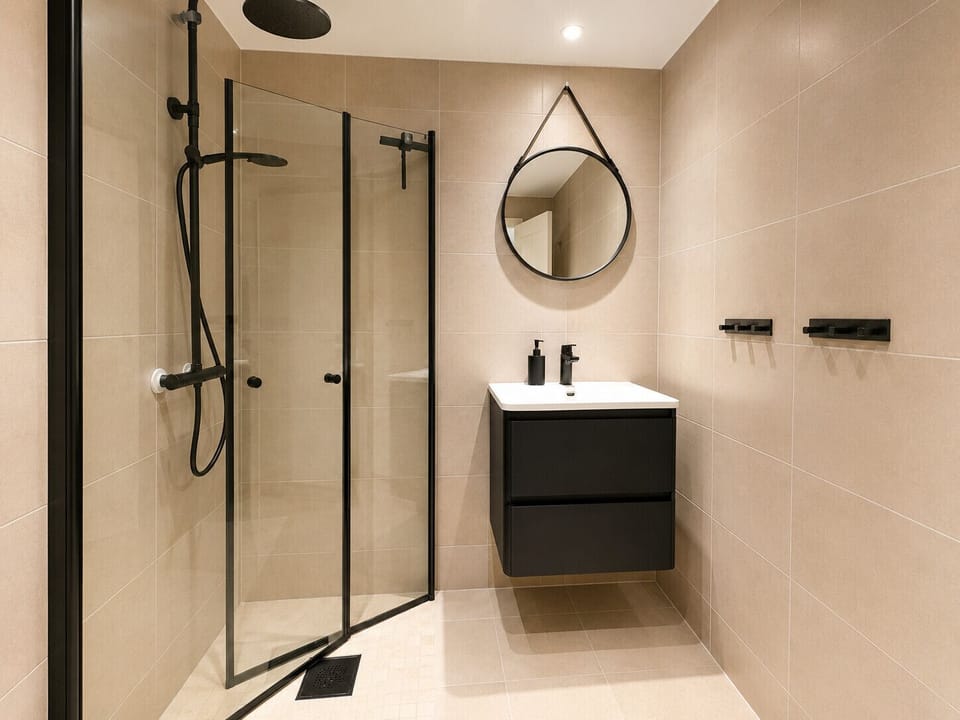 Modern bathroom with shower