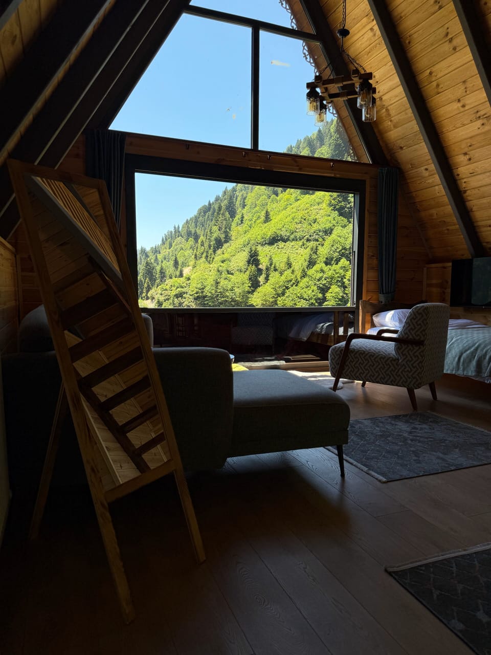 Family Quadruple Room, Mountain View | Living area | 50-inch Smart TV with digital channels