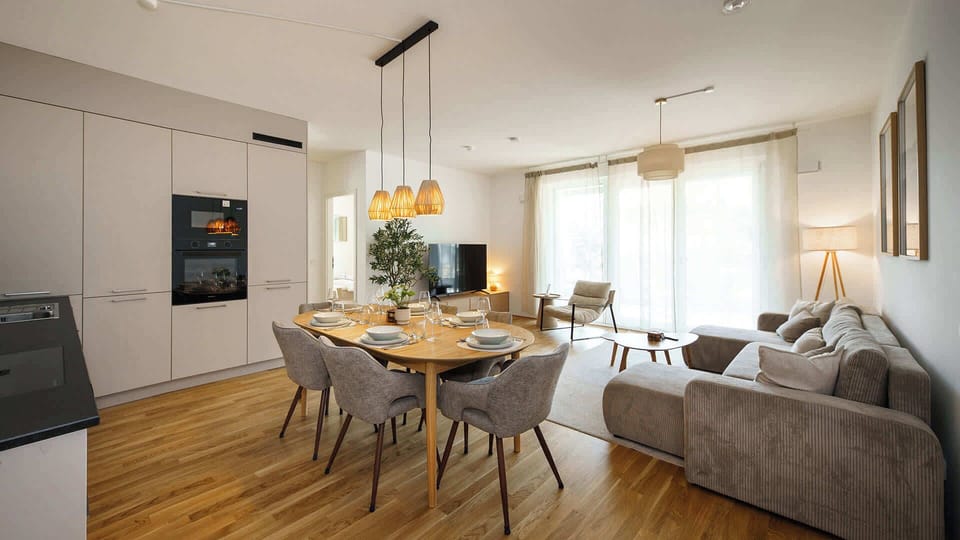 Wohnzimmer: Sicht aus dem Flur