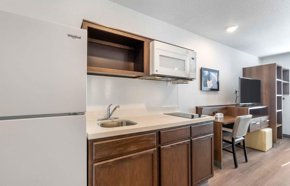 Standard Studio, Non Smoking, Refrigerator & Microwave | Private kitchen | Full-size fridge, microwave, stovetop, freezer