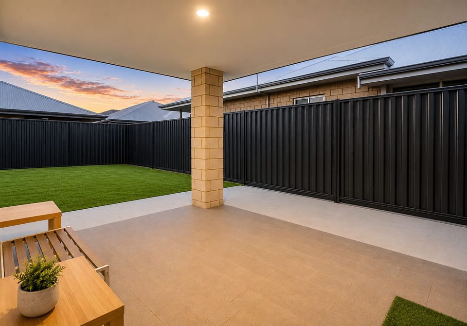 Relax under the covered alfresco while overlooking the spacious backyard- the perfect spot for your morning coffee, an afternoon read or an evening drink.