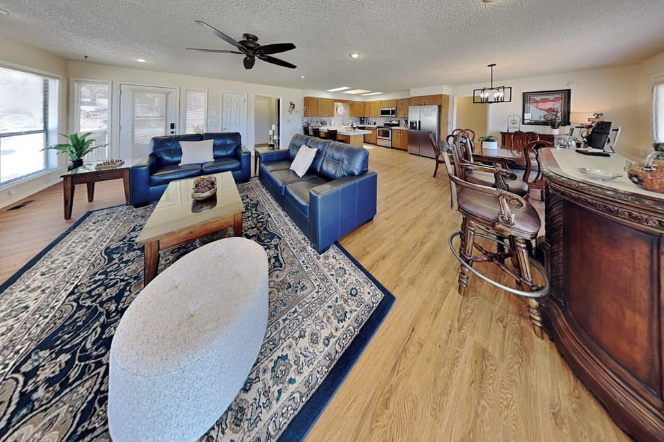 Open Concept Living Room, Kitchen, & Dining Area