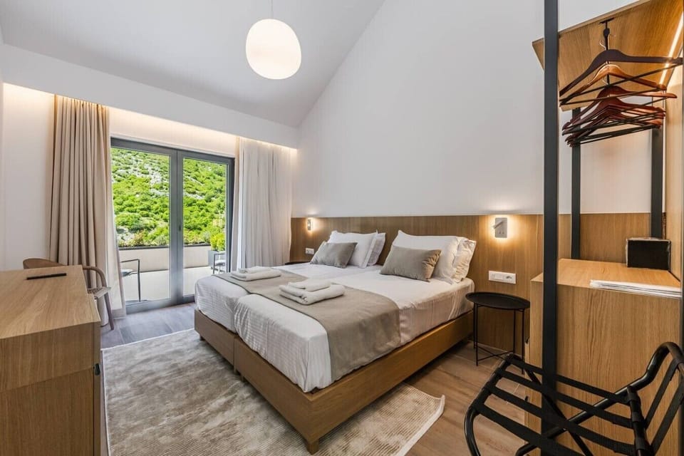 Bedroom with a double bed