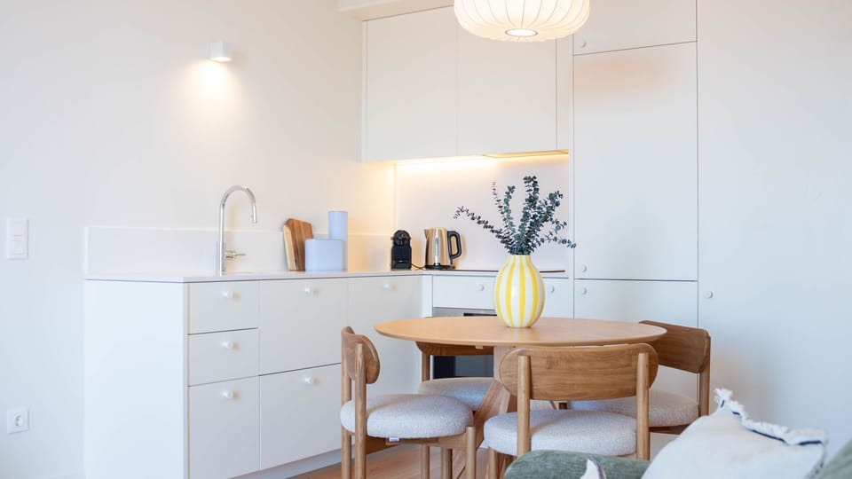 Compact kitchen and dining area. #Kitchenette #DiningCorner