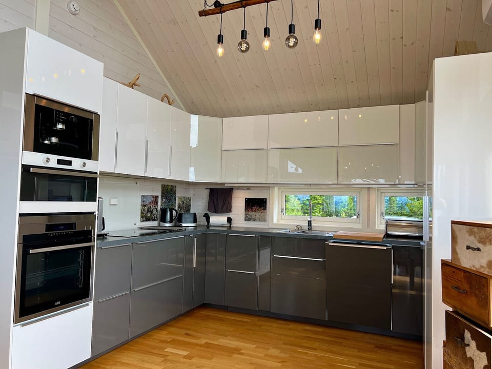 The kitchen is fully equipped wit all appliances