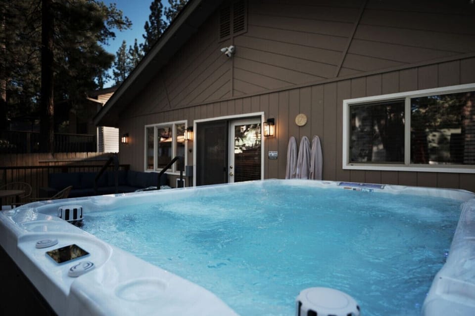 Spa on patio