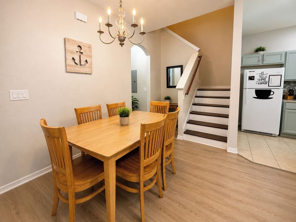Dining table seating for 6.