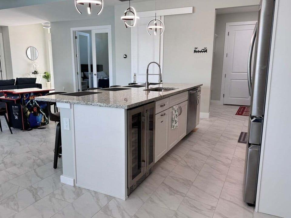 Island with Wine Fridge