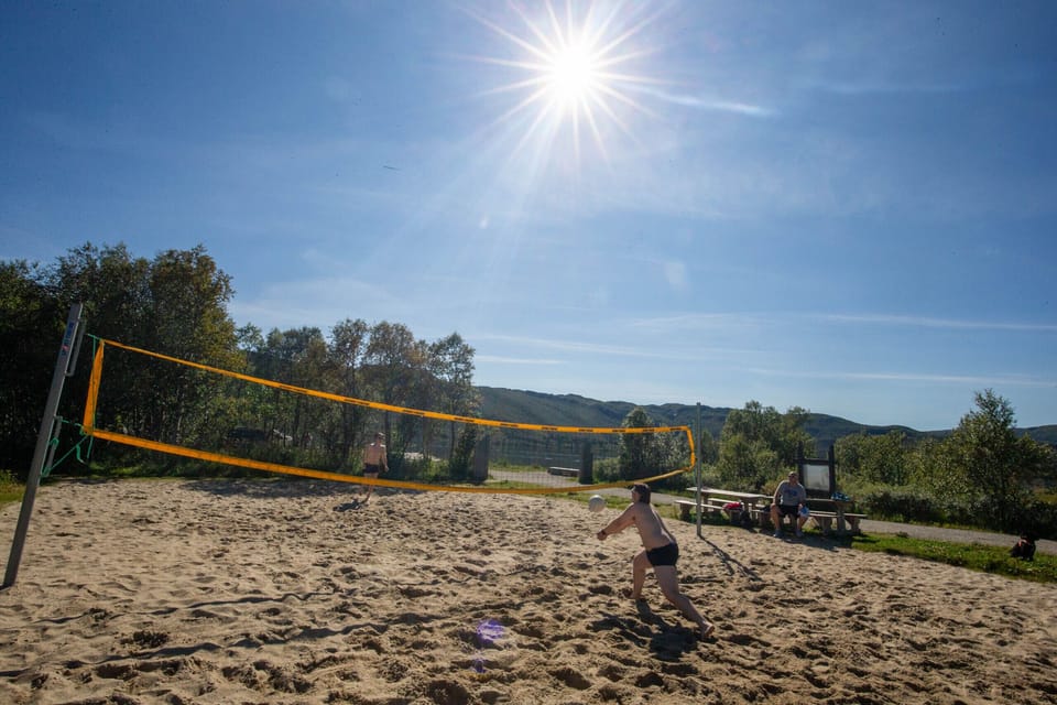 Perfect for active summer days – combine beach vibes with a fun volleyball match.