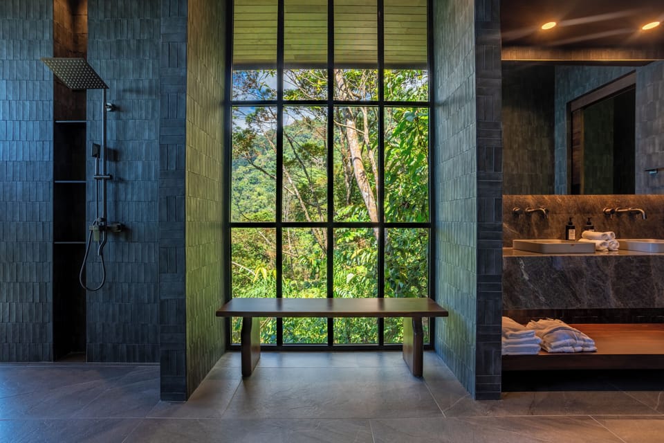 Luxury Tree House, 1 King Bed, Balcony, Ocean View | Bathroom | Designer toiletries, hair dryer, bathrobes, towels