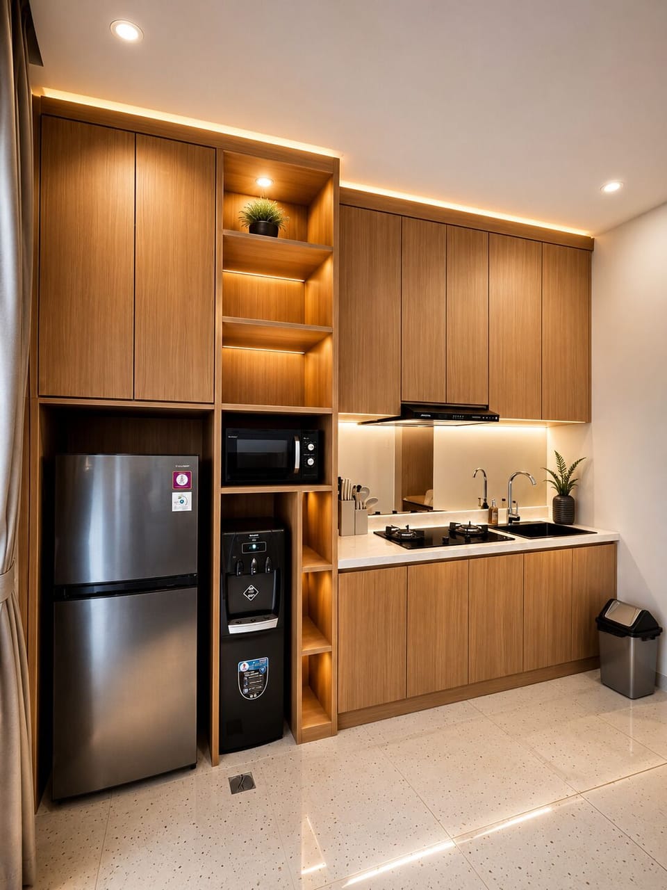 Exclusive Room, Pool View | Private kitchen | Full-size fridge, stovetop