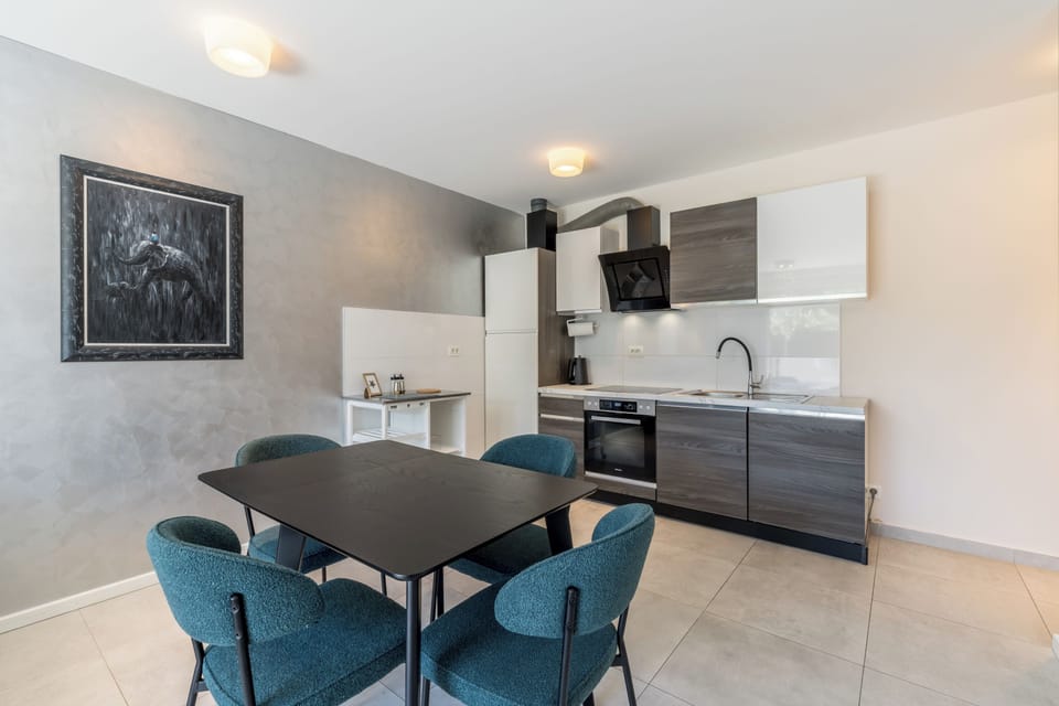 Classic Apartment, Patio, Garden View | Private kitchen | Fridge, oven, stovetop, dishwasher