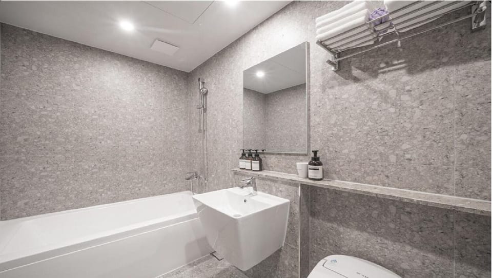 Premium Double Room, Park View | Bathroom | Free toiletries, hair dryer, towels, soap