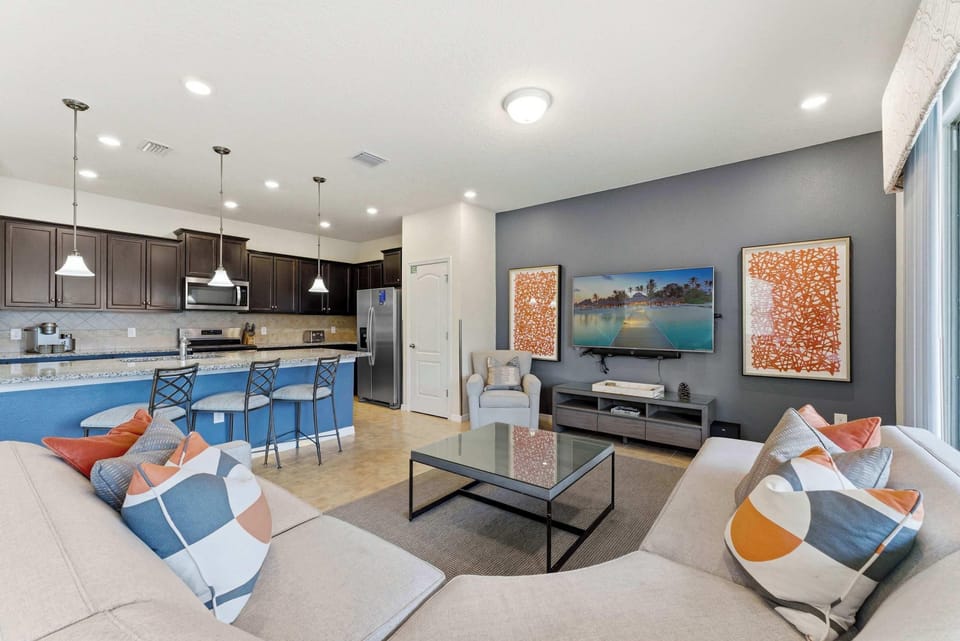 Townhome, Multiple Beds, Pool View (The Azure Retreat) | Living area