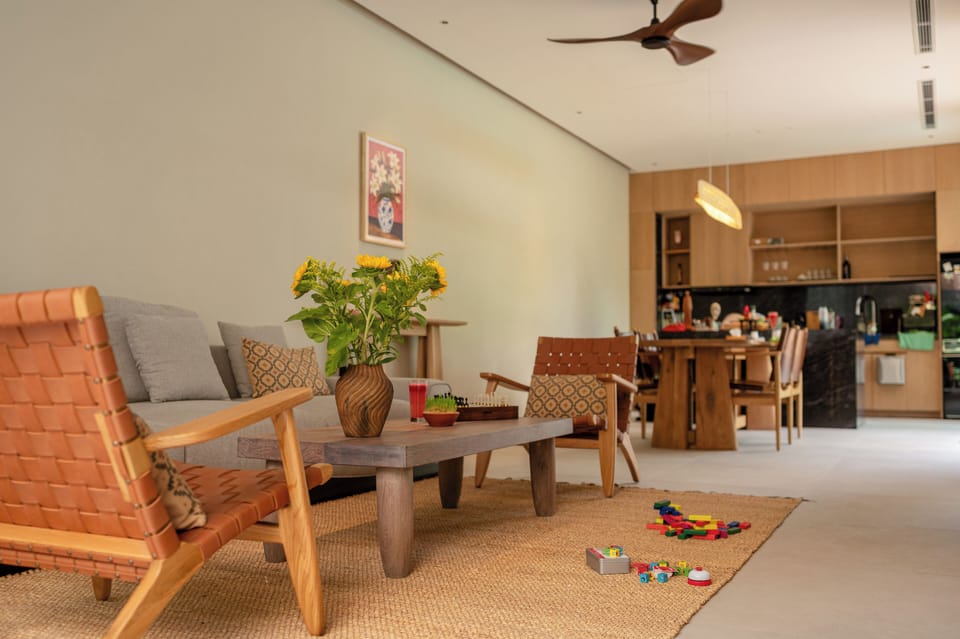 85-inch Smart TV with cable channels, books