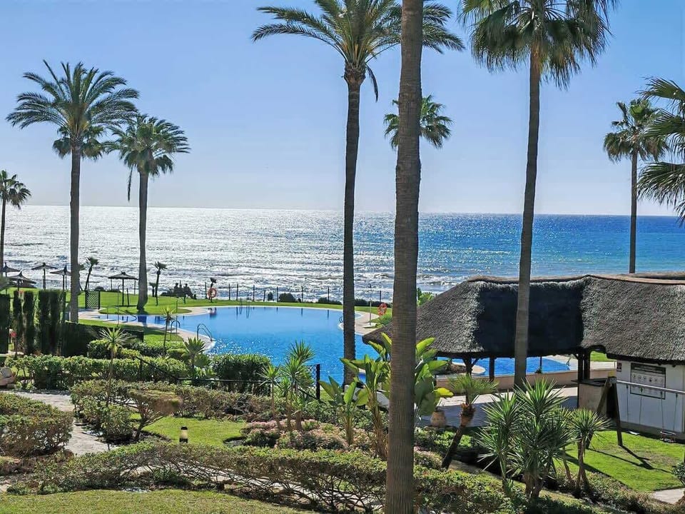 Sea, garden & pool view.
