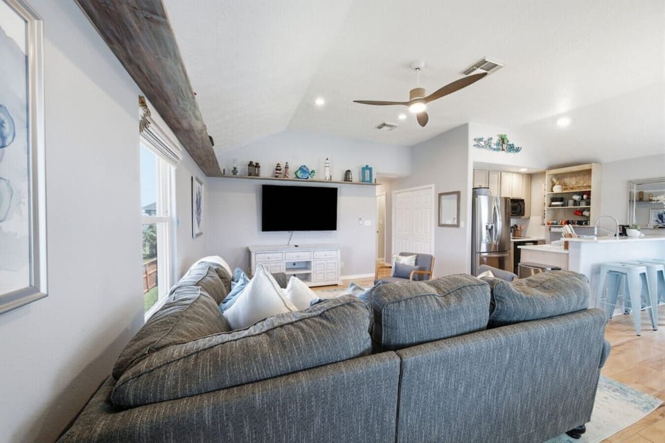 Curl up with a good book in this inviting living room