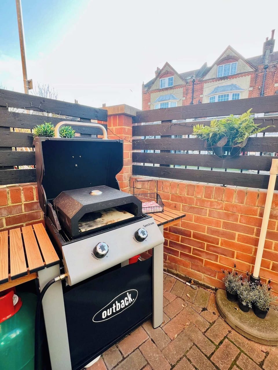 Pizz over and BBQ grill