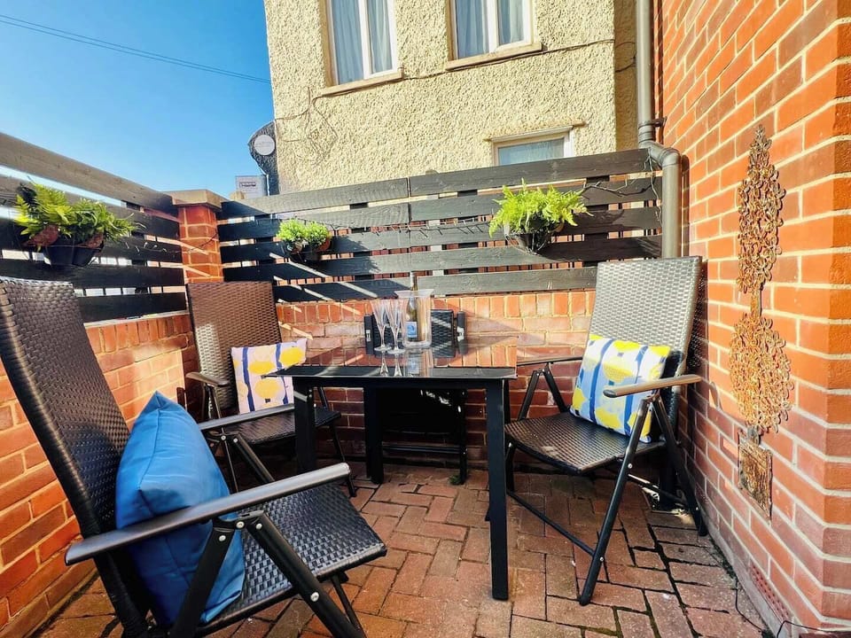 Outside garden dining area