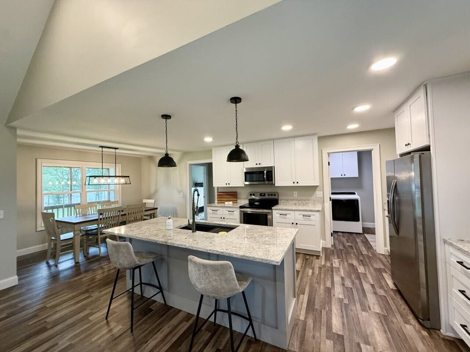 Kitchen with bar seating