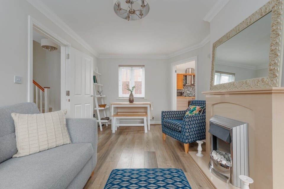 Four seater dining area with benches