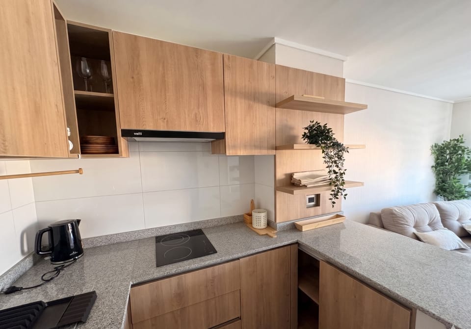 Apartment | Private kitchen | Fridge, microwave, oven, cookware/dishes/utensils