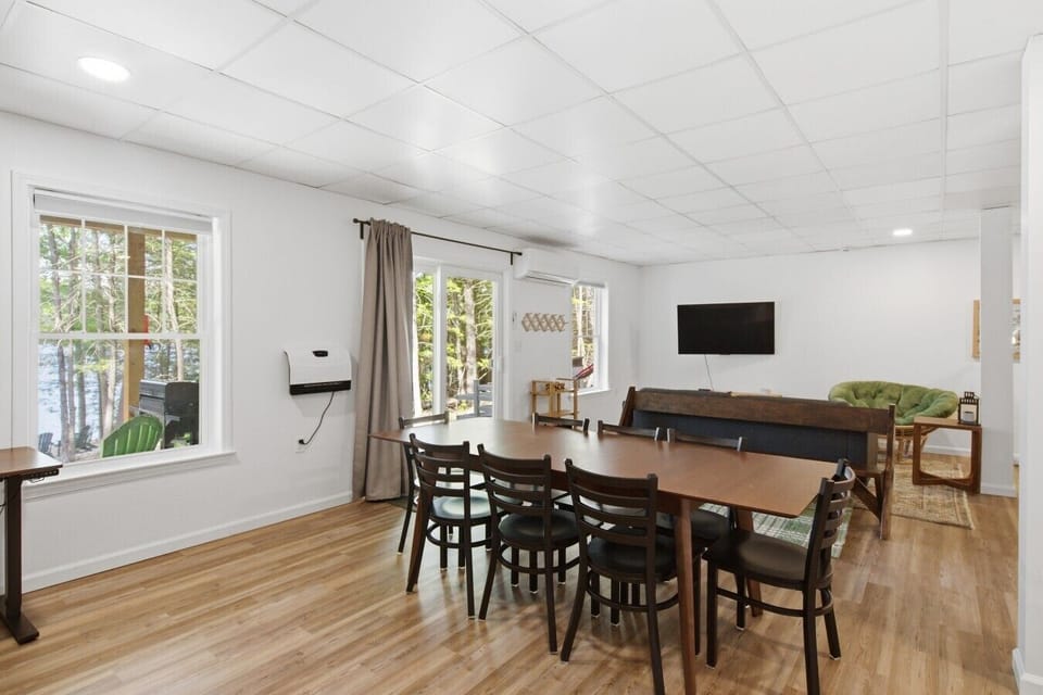 From cooking with friends to unwinding on the sofa, this open space invites connection.