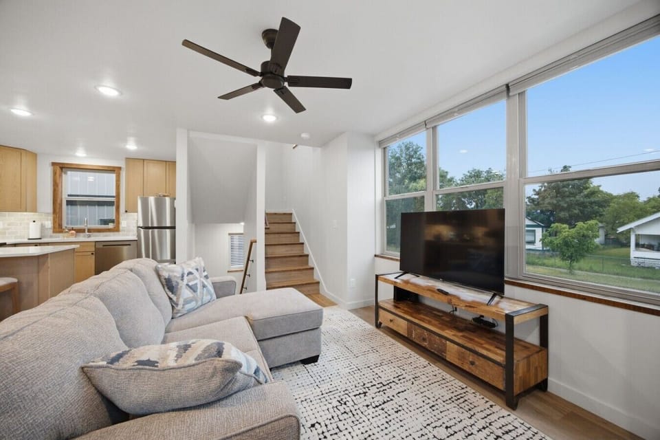 Smart TV with streaming and Cozy Couch