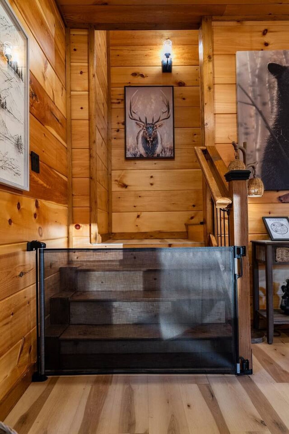 Baby gates installed on every staircase!
