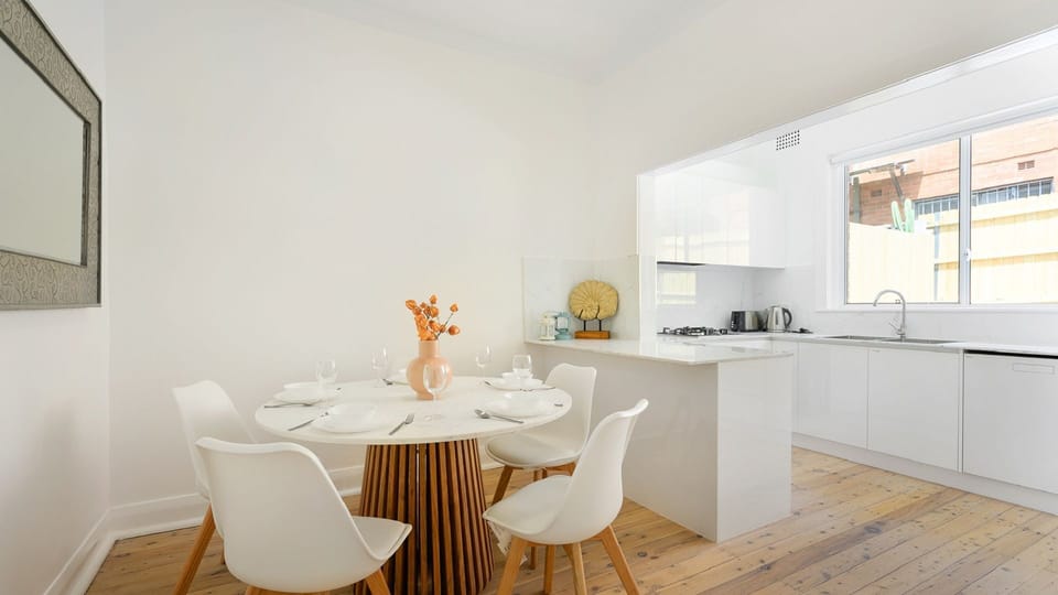 Open plan kitchen and dining, designed for easy entertaining.