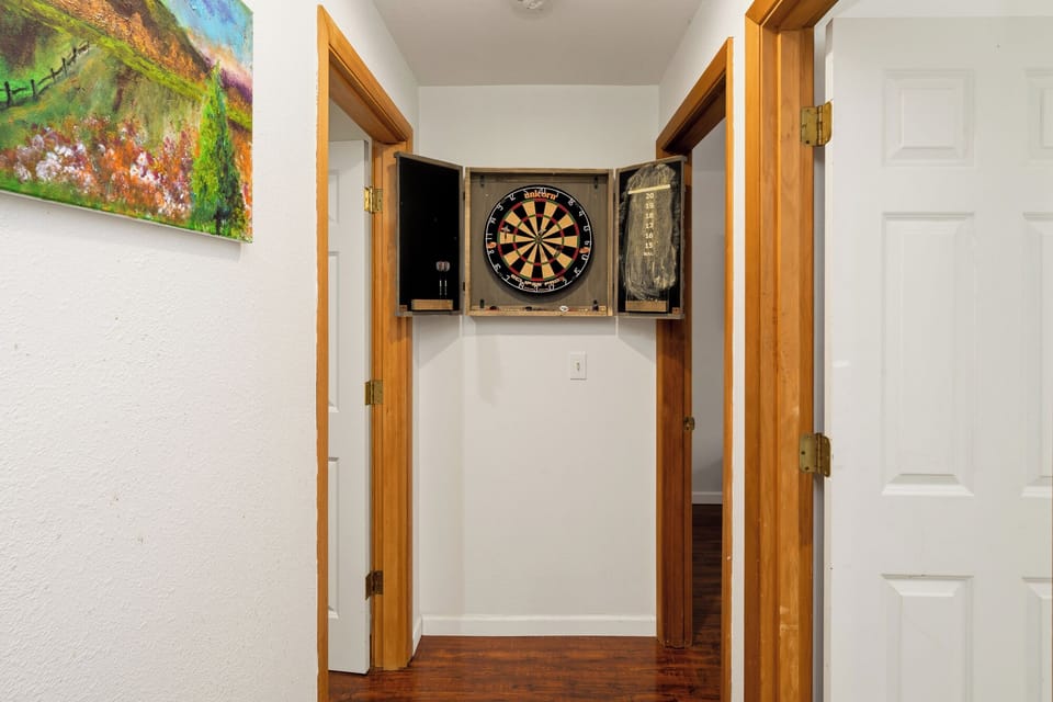 Downstairs dart board