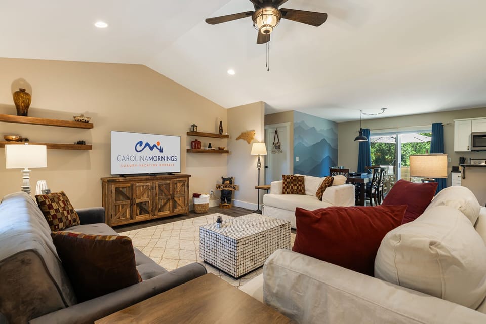 Open Floor Plan Living Area w/ Smart TV