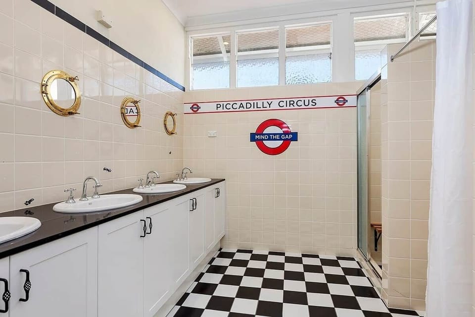 Men and Women shared bathrooms.