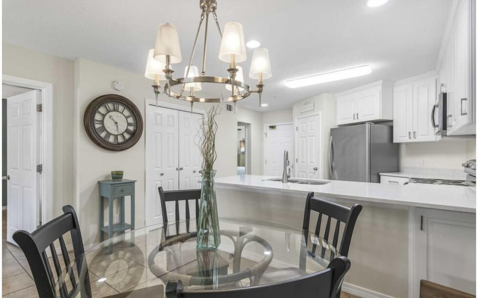 Enjoy meals together in the dining area just steps from the fully equipped kitchen.