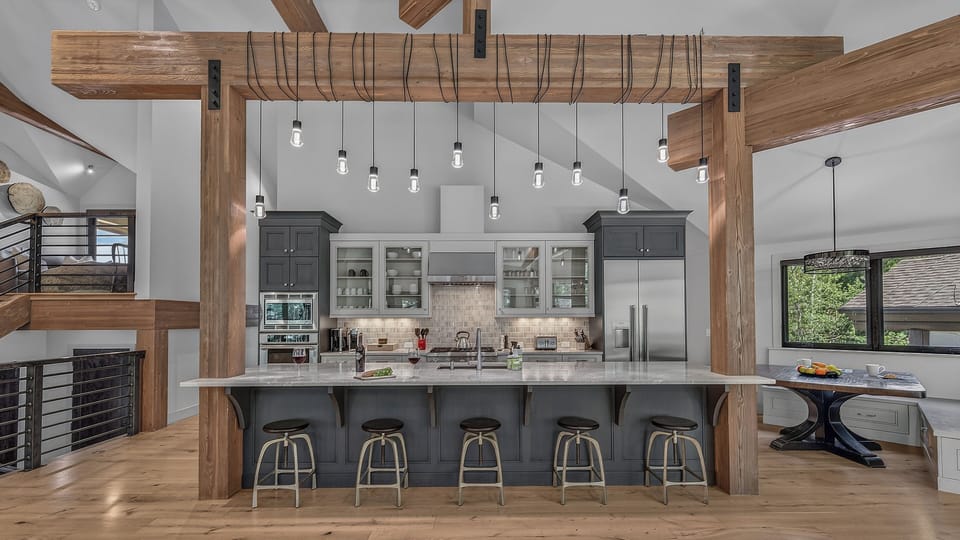 Kitchen, Upper Level - Island with bar seating