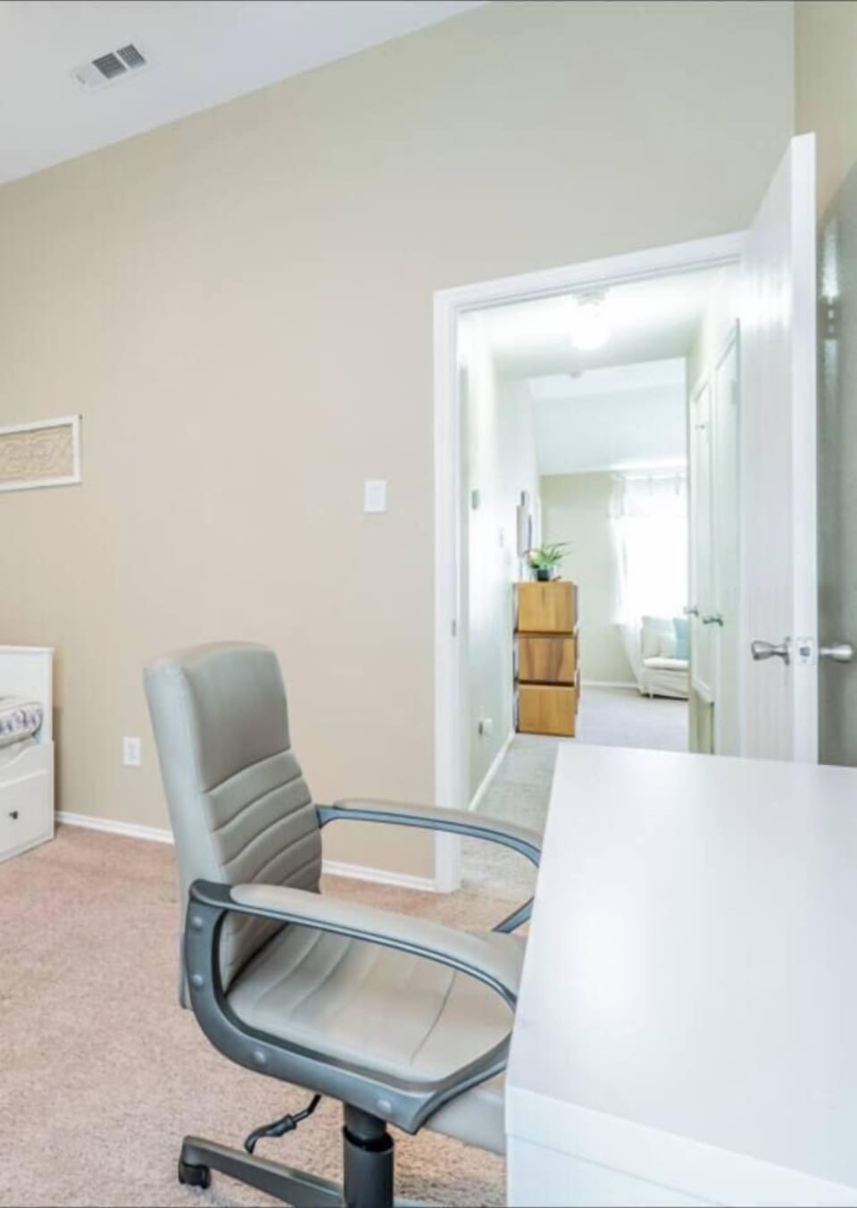 Quiet and comfortable dedicated workspace, perfect for remote work.