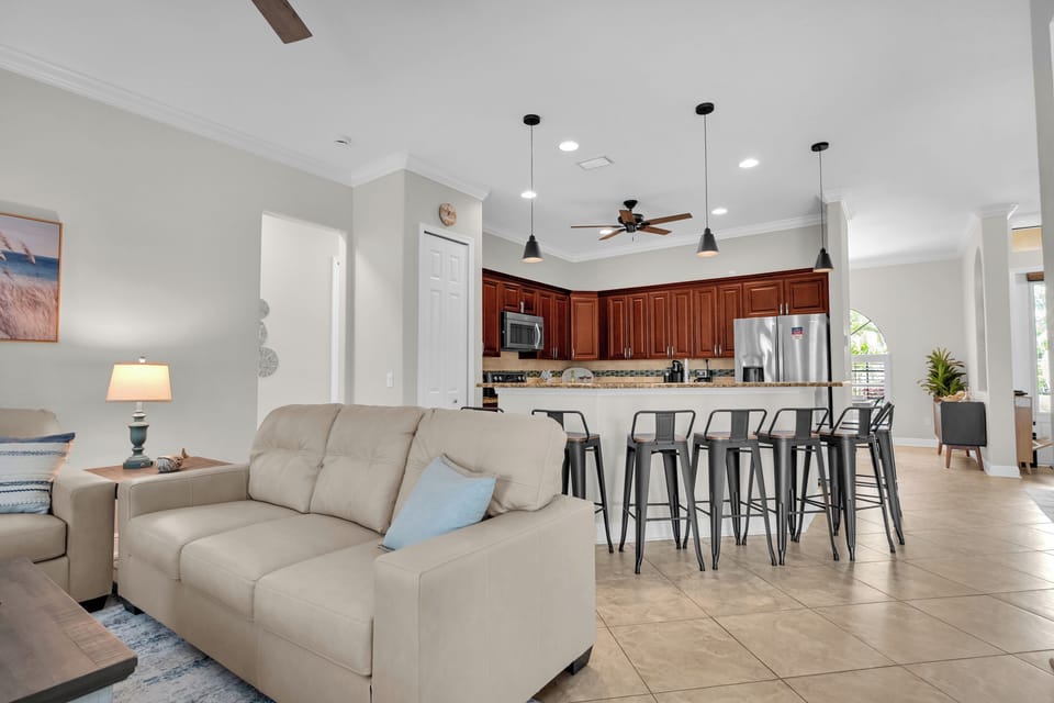 Living Room overlooking Kitchen