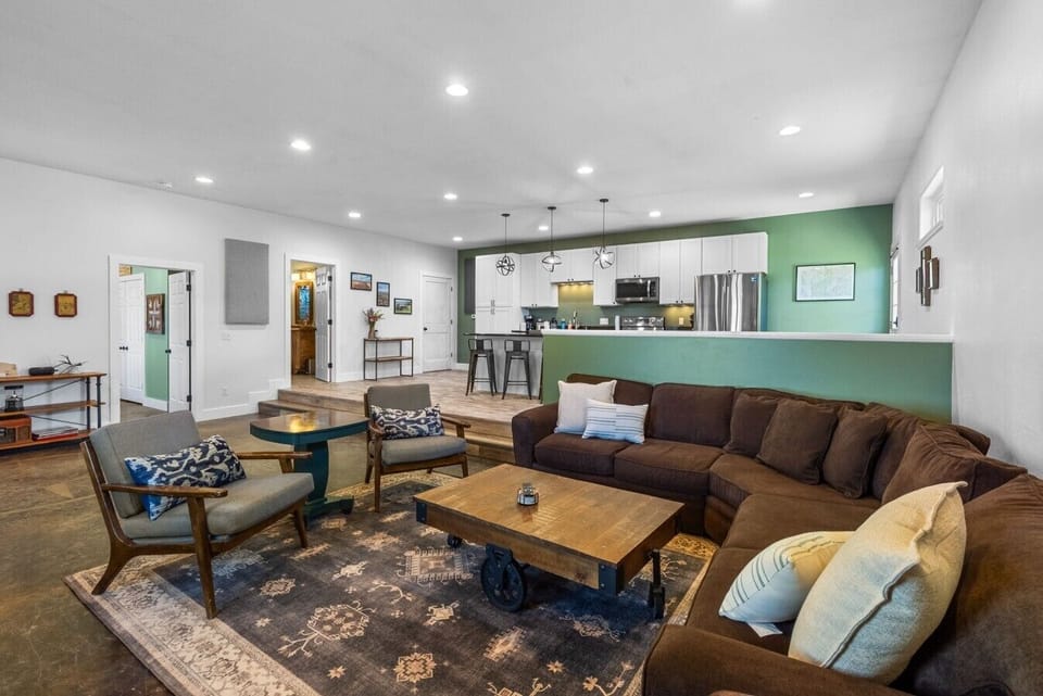 Living room with pull out couch
