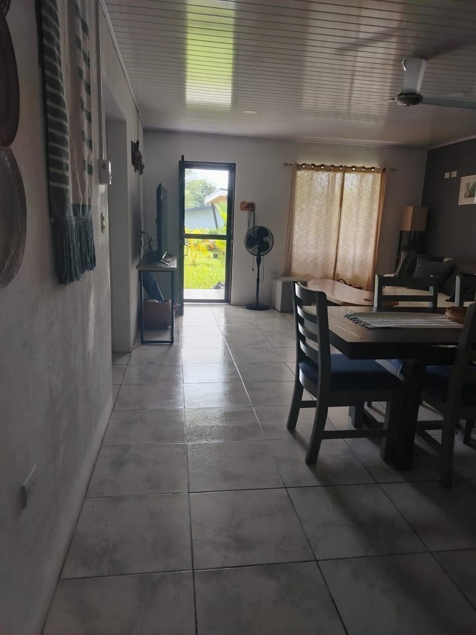 Open concept. Full kitchen, dining, and living room area 