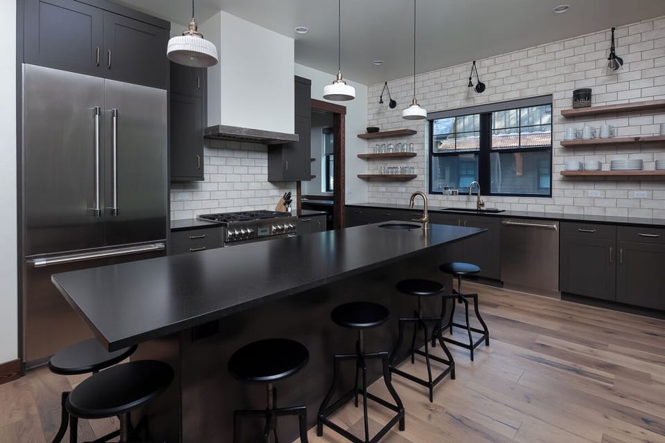 Cook together in the chef’s kitchen with oversized island seating.